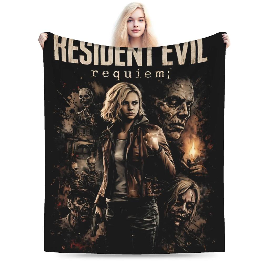 Residents Evils Leon S. Kennedy Throw Blanket Super Soft Pattern Blanket  For Living Room Camping Flannel Bedspread Bed Cover A multi-functional and beautiful blanket suitable for decoration, use and as a gift. Add some fun to your home