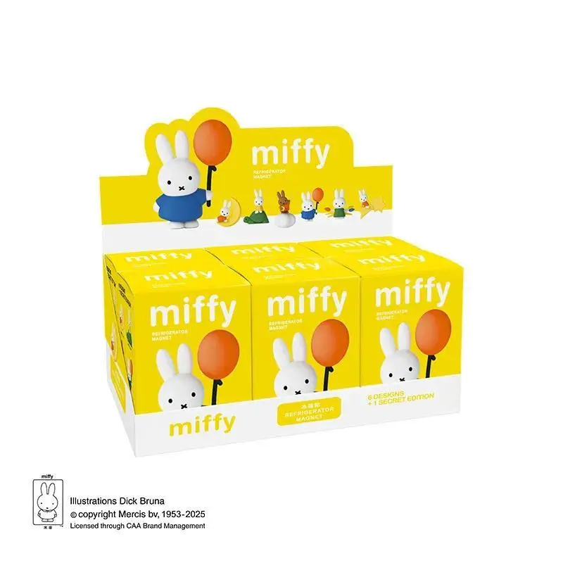 Miffy Rabbit Refrigerator Magnet Balloon Design Series Action Figure Ornaments Figure Doll Model Toys Collect Ornaments