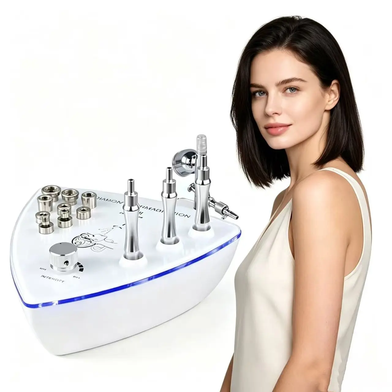 Us Plug Micro Crystal Dermaplaner, Multi-Functional Home Facial Care Tool, Facial Tools, Gentle Daily Skin Maintenance, New Model Lb197