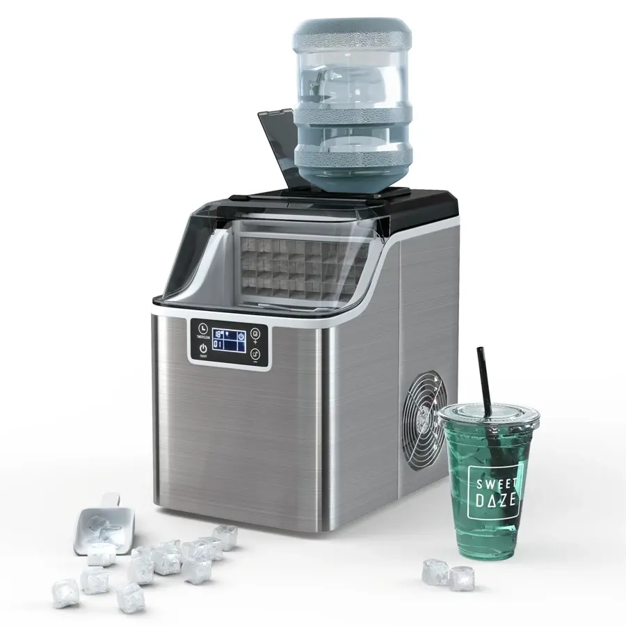 Portable Ice Maker 40Lbs/24H Countertop Self-Cleaning With Ice Scoop And