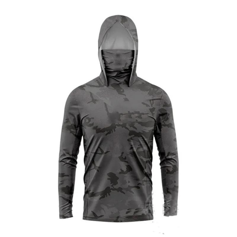 Sun Protection Clothing Men Women Fishing Hoodie Sun Protection Rash Guard Cycling Jacket Shirt Cover Mountaineering Face Collar Coat Tech Fleece Activewear