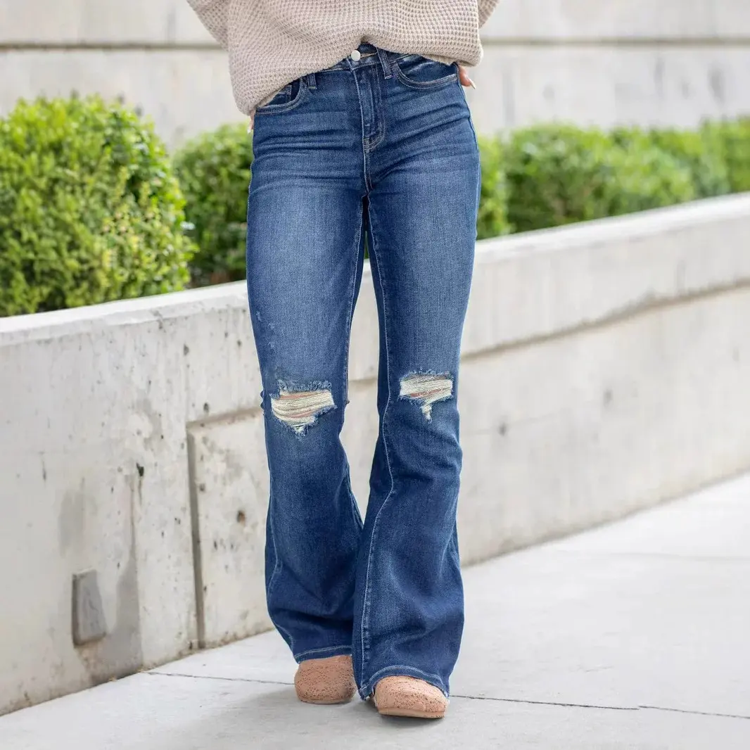 Retro Washed Ripped Jeans For Women 2026 American Hot Girl S