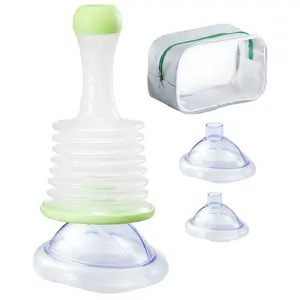 Fathersdaygift VEVOR Choking Rescue Device, Portable Airway Clear Anti Choking Suction Device with 3 Multi-size Masks and 1 Storage Bag, First Aid Kit for Removing Blocked Objects, for Home, School, Traveldealsforyoudays