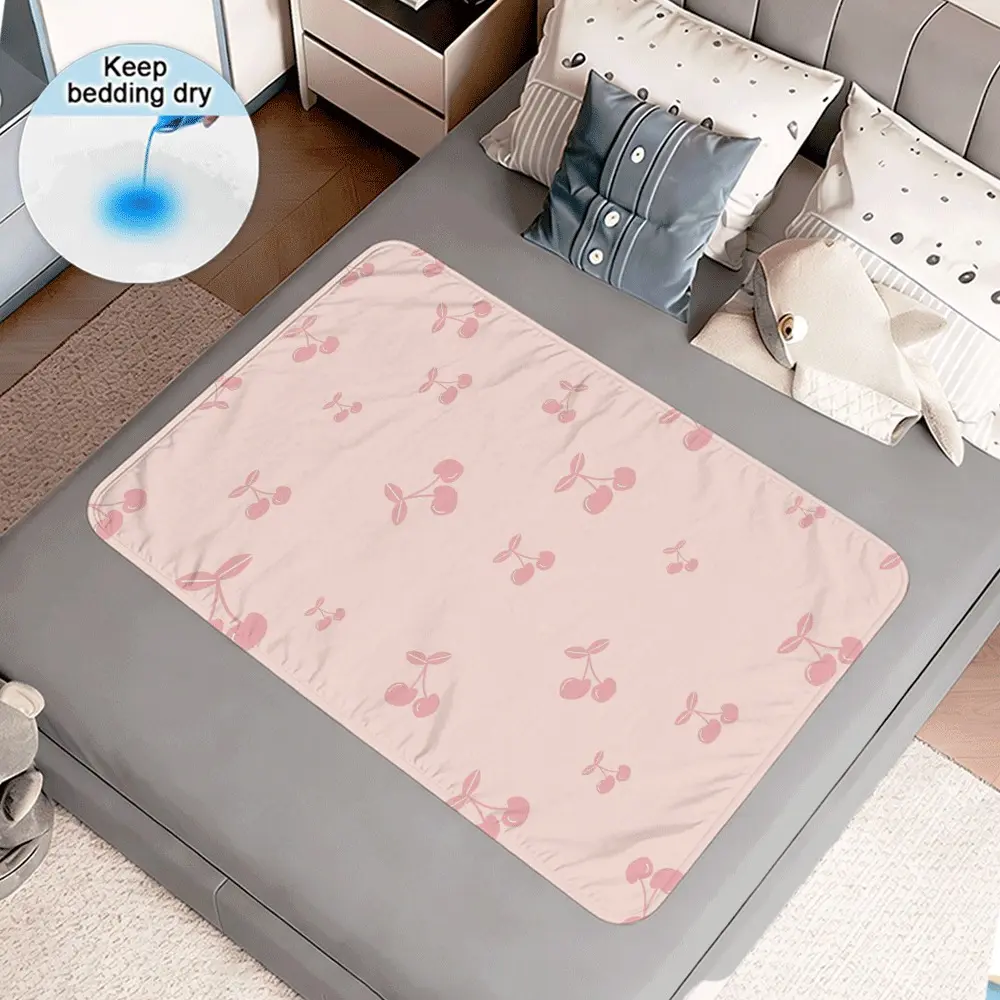 Light Pink Cherry Blossom Dance - Sweet and Romantic Cherry Print Nursing Pads, Reusable Incontinence Pads for Women, Postpartum Care, Seniors, and Pets - Ideal Choice for Women's Hygiene and Postpartum Recovery, Menstrual Products, Protective Pads