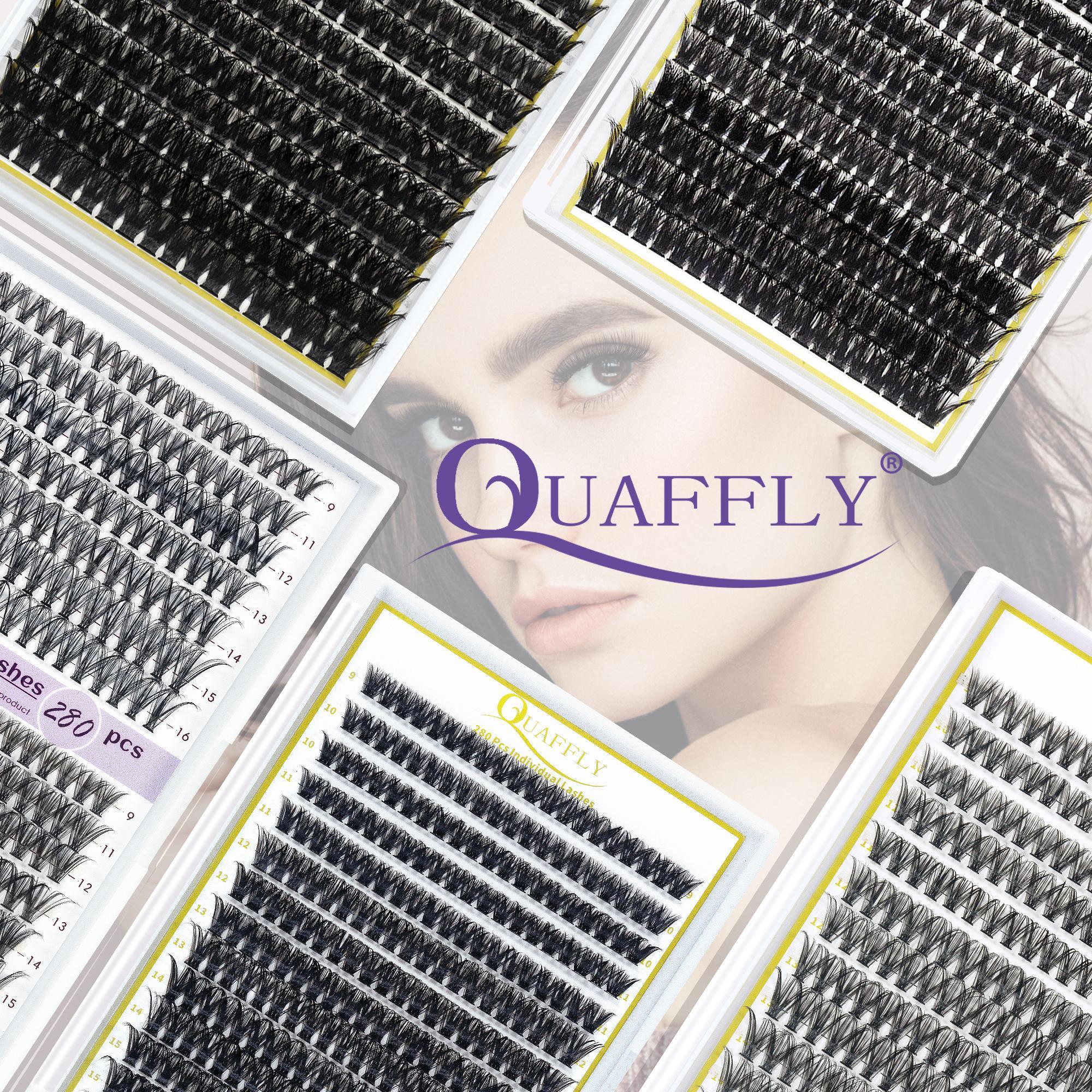 Mixed-Length False Eyelashes Eyelash Extensions Kit with Bond & Seal, Remover, Tweezers & Eyelash Curler, 1 Box Natural-Look, Self-Grafting Eyelash Clusters #TOP PICKS