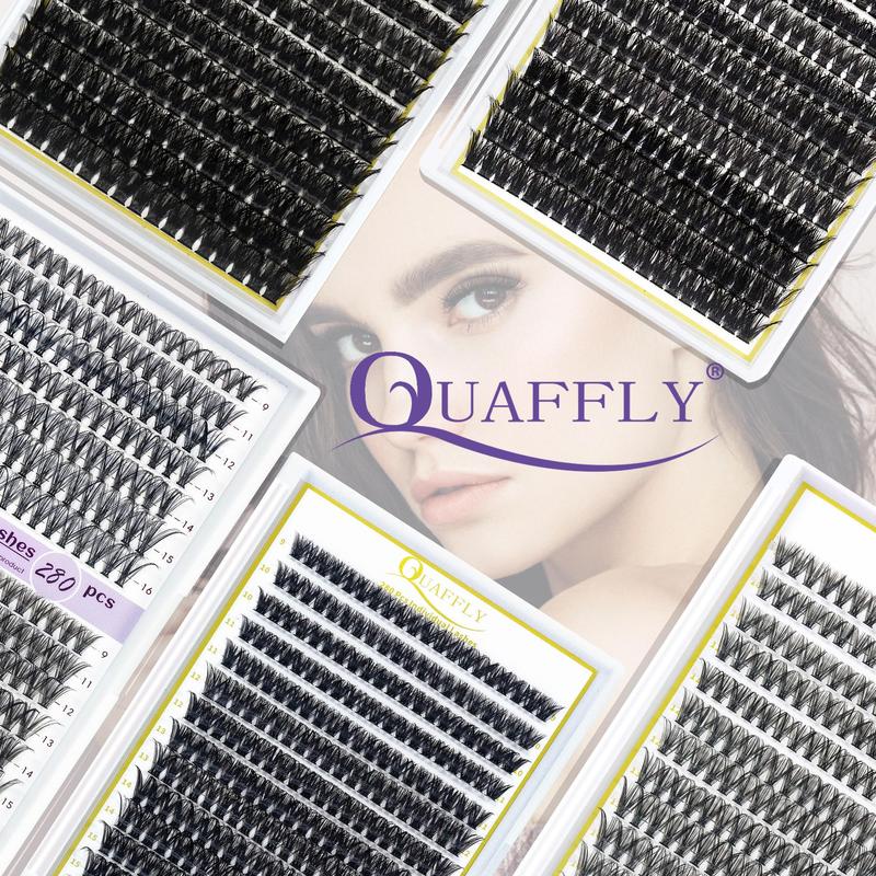Mixed-Length False Eyelashes Eyelash Extensions Kit with Bond & Seal, Remover, Tweezers & Eyelash Curler, 1 Box Natural-Look, Self-Grafting Eyelash Clusters #TOP PICKS