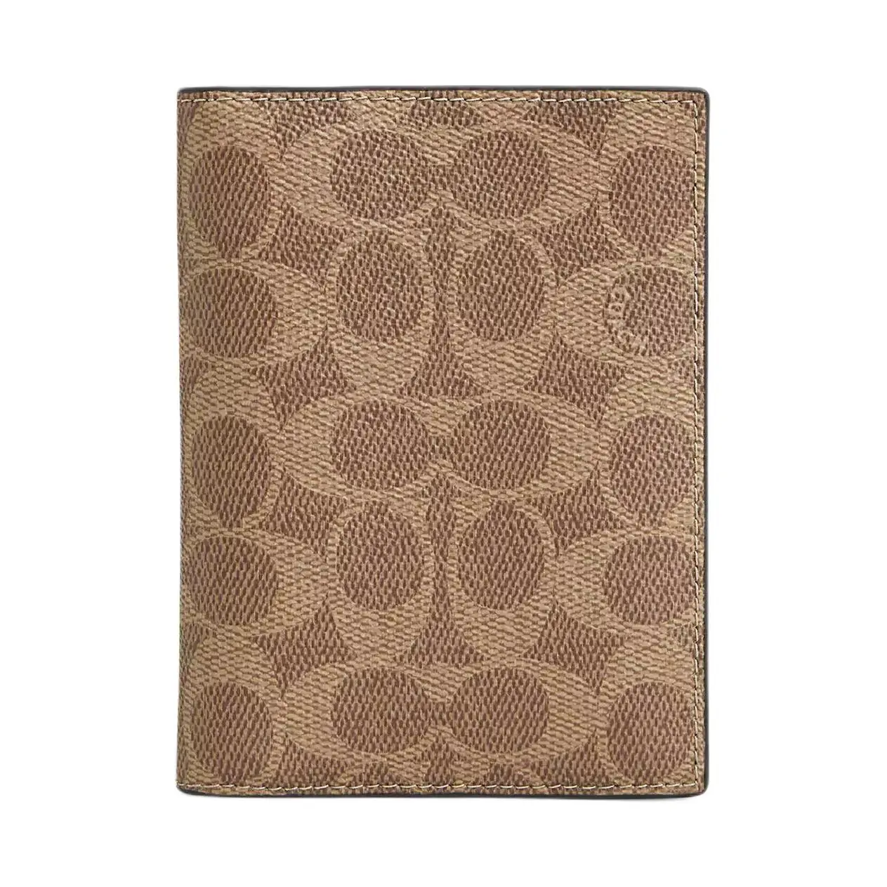 COACH Signature 11 Logo Coated Canvas Cardholder for Women, Classic Style in Tan