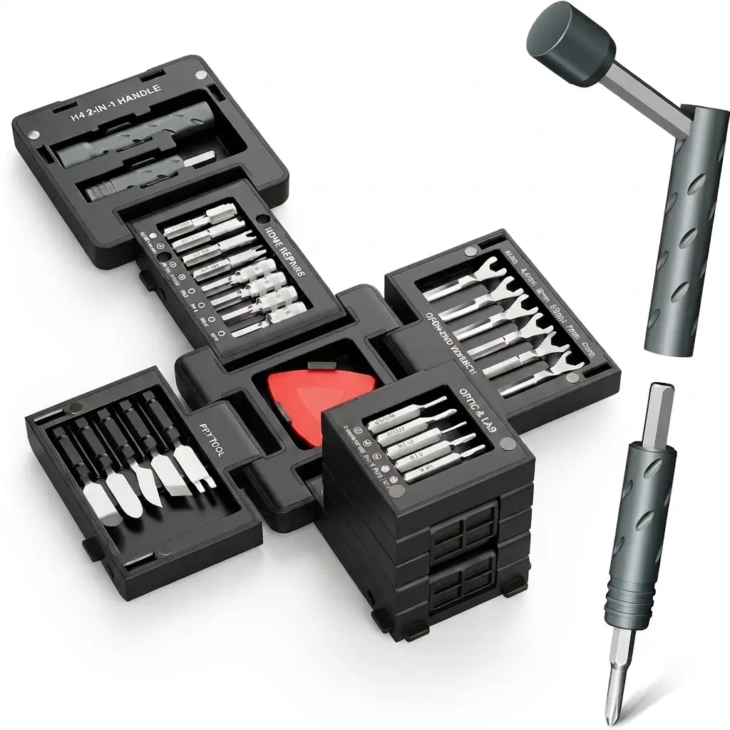 Fingersx 55-Piece Magnetic Screwdriver Set, Home Repair Tools, Electronics Disassembly, Furniture Installation, Practical Gift