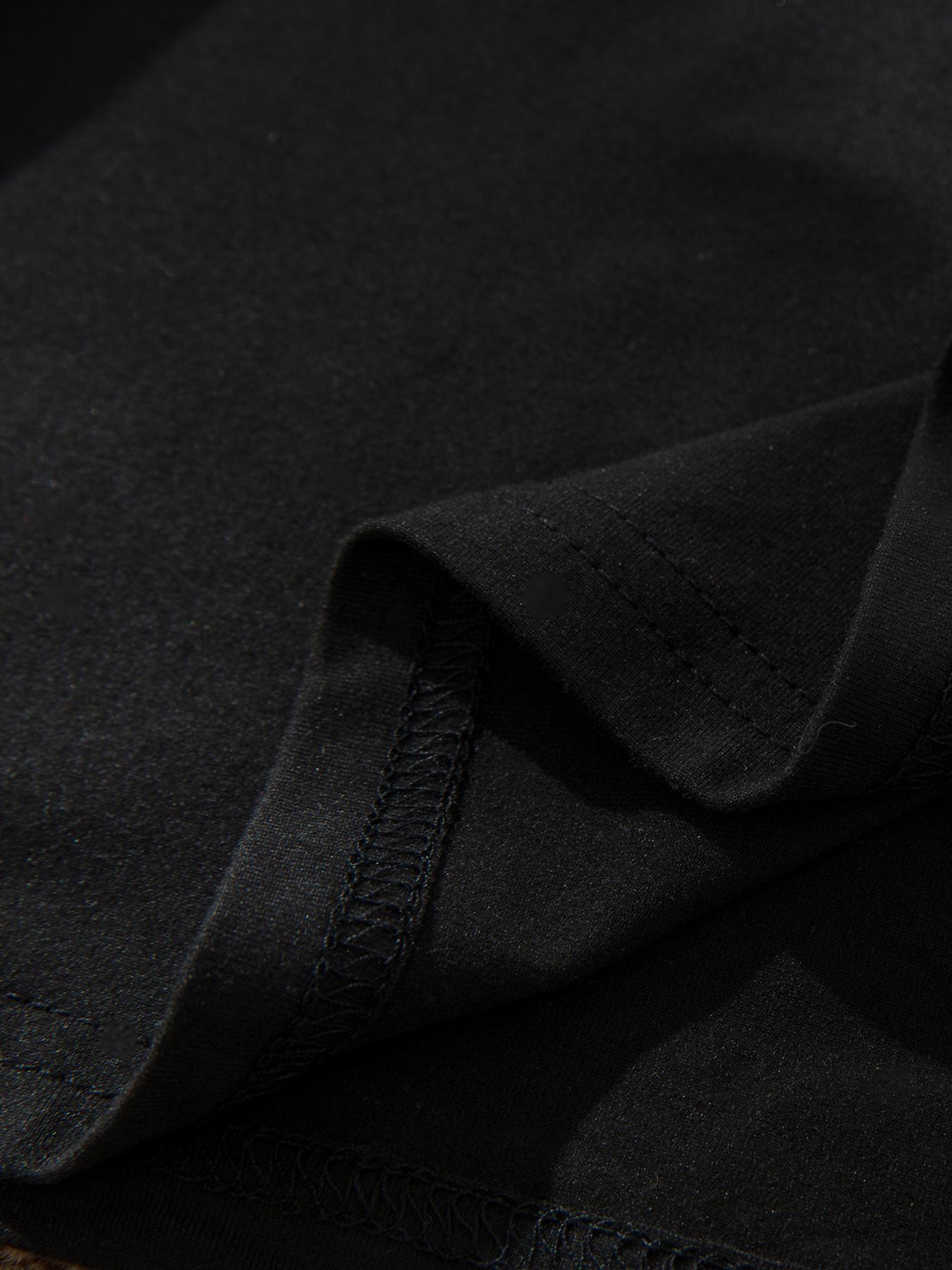 Men's New Spring Autumn Long Sleeve Patchwork Motorcycle Badge Print Casual Fitted Short Top, Unisex Fashion Tee, Streetwear, Menswear