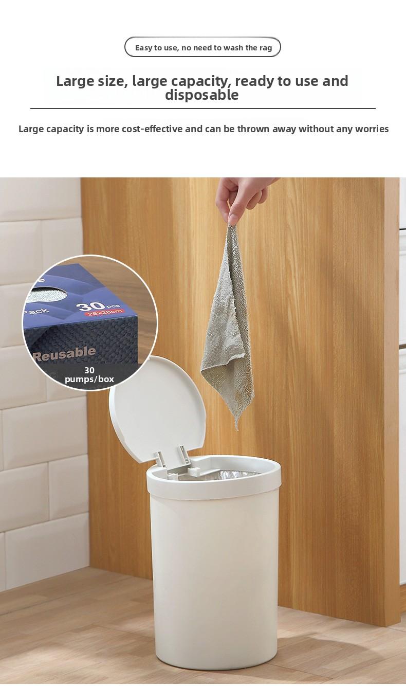 Disposable extractable rag kitchen microfiber towel