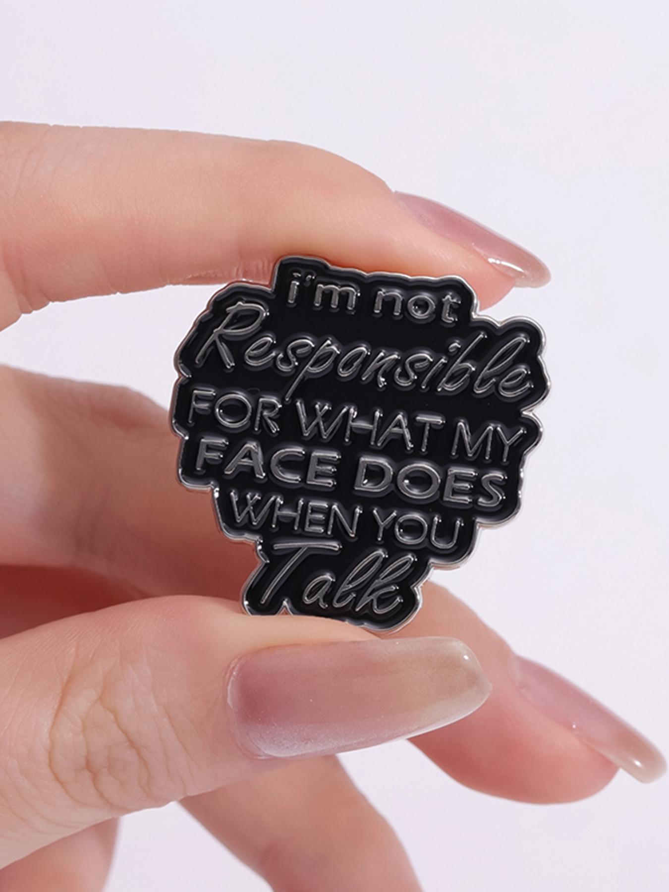 Creative Letter Pattern Pin, Cute Fashion Brooch for Women & Men, Fashion Brooch for Party, Daily Clothing Decor, Trendy All-match & Exquisite Brooch for Birthday Gift, Men Accessories