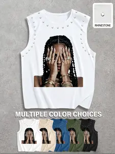 Men's Loose-Fit Vest, Egyptian Dreadlocks Girl Pattern, Fashionable and Comfortable, Multiple Colors Available, Ideal for Daily Wear