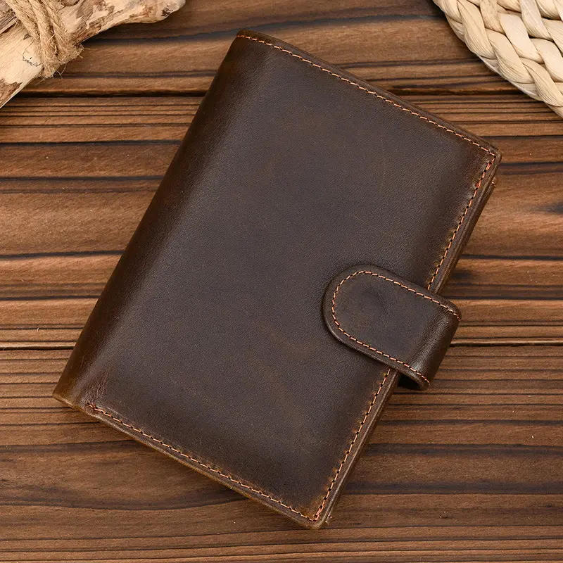 Genuine Top Grain Cowhide Leather Short Wallet for Men - Bifold/Trifold Optional Structure, Spacious Organizer with Multiple Card Slots, Bill Holder, Dedicated Coin Pocket for Daily Carry