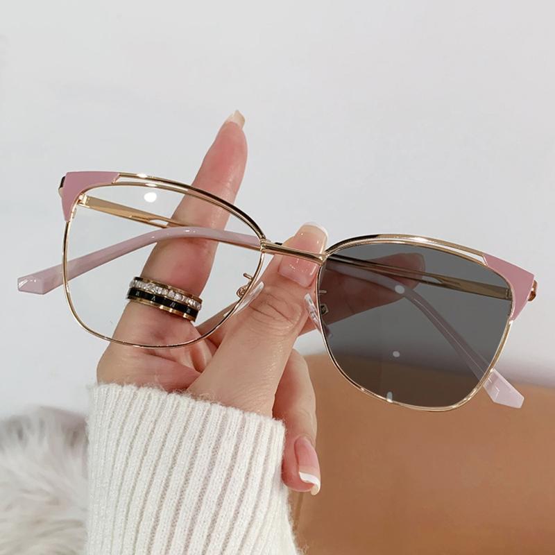 2026 New Arrival Unisex Retro Y2K Anti-Blue Light Glasses – Color-Changing Lightweight Frame for Office & Study