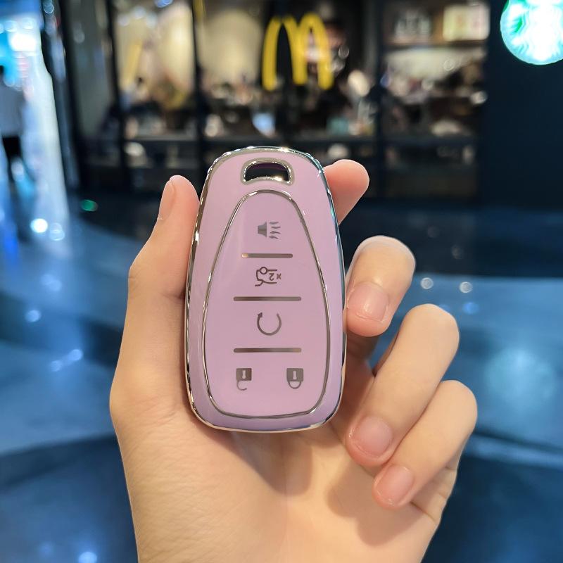 Chevrolet Key Case for Malibu XL Cruze Equinox Trax Traverse Impala Sail Key Cover Protector with Keychain Car Accessories Gift