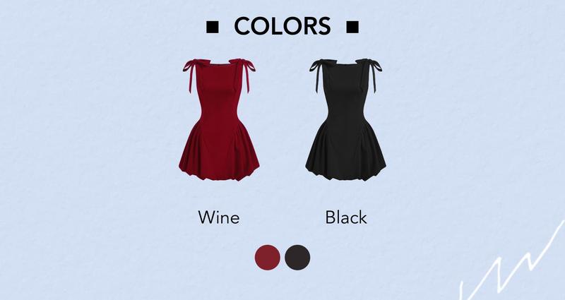 Cider Velvet Boat Neck Bowknot Bubble Hem Mini Dress