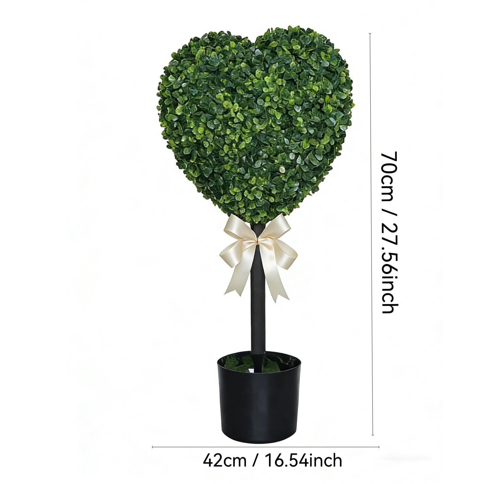 Heart-Shaped Artificial Boxwood Topiary Tree with Pot | Valentine's Day Romantic Decor | Indoor Outdoor Faux Plant for Porch & Entryway | Maintenance-Free Spring Home Accent Heart-Shaped Artificial Boxwood Topiary Tree with Pot | Valentine's Day Romantic Decor | Indoor Outdoor Faux Plant for Porch & Entryway | Maintenance-Free Spring Home Accent
