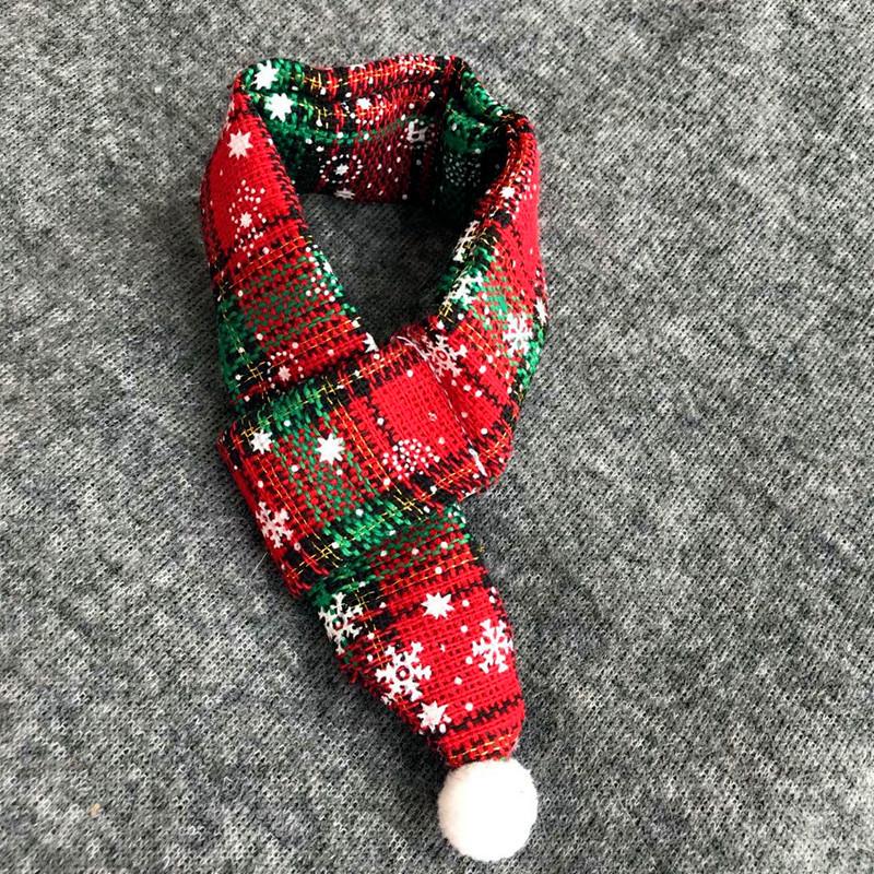Christmas Plaid Pet Bandana Bow Tie Set - Adjustable Dog Cat Collar Accessory with Jingle Bell