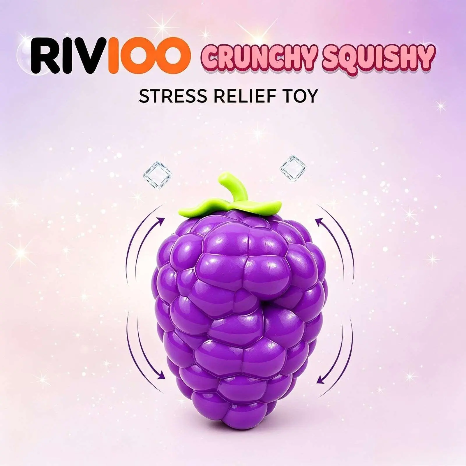 RIVIOO Simulated fruit – large grape squishy stress-relief toy, a plaything for releasing tension through squeezing