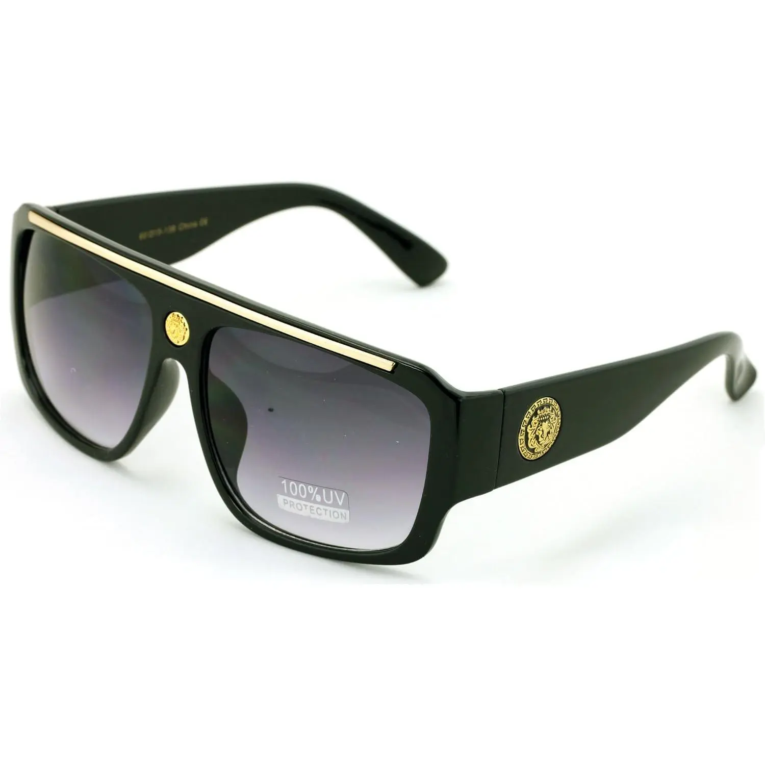 Lion  Flat Top  Hop Rapper Retro Bold Sunglasses