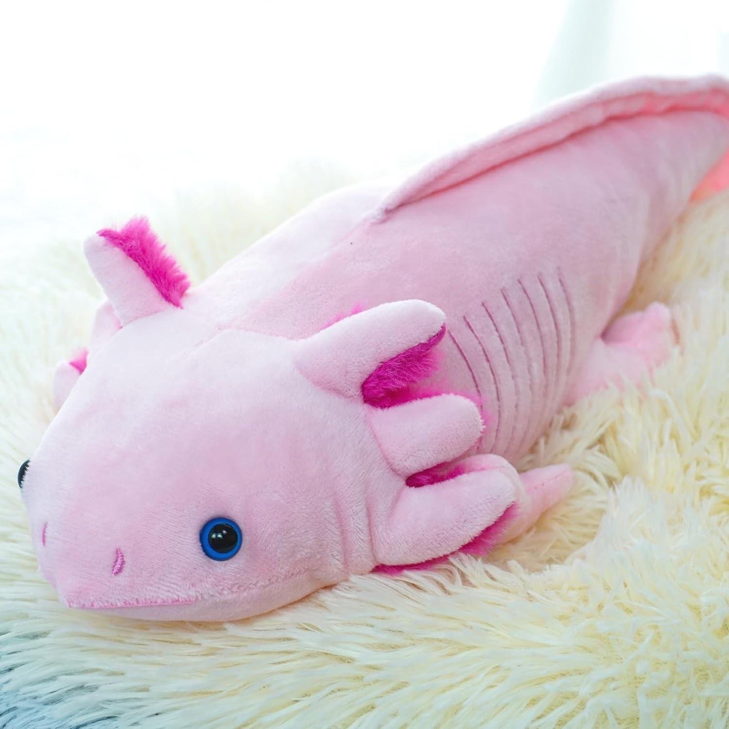 Axolotl Plush Toy, 1 Count Cute Stuffed Animal Plushie, Realistic Salamander Axolotl Plush Toy for Kids Gift Room Decor