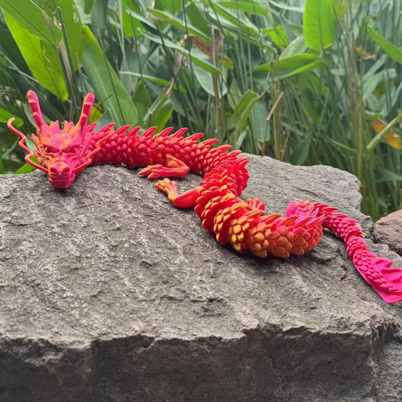 3D Printed Dragon Model, 1 Count Colorful Desktop Decoration, Home Decor Ornament, Perfect Holiday Gift, Office Desktop Ornament, Collectible Room Decor