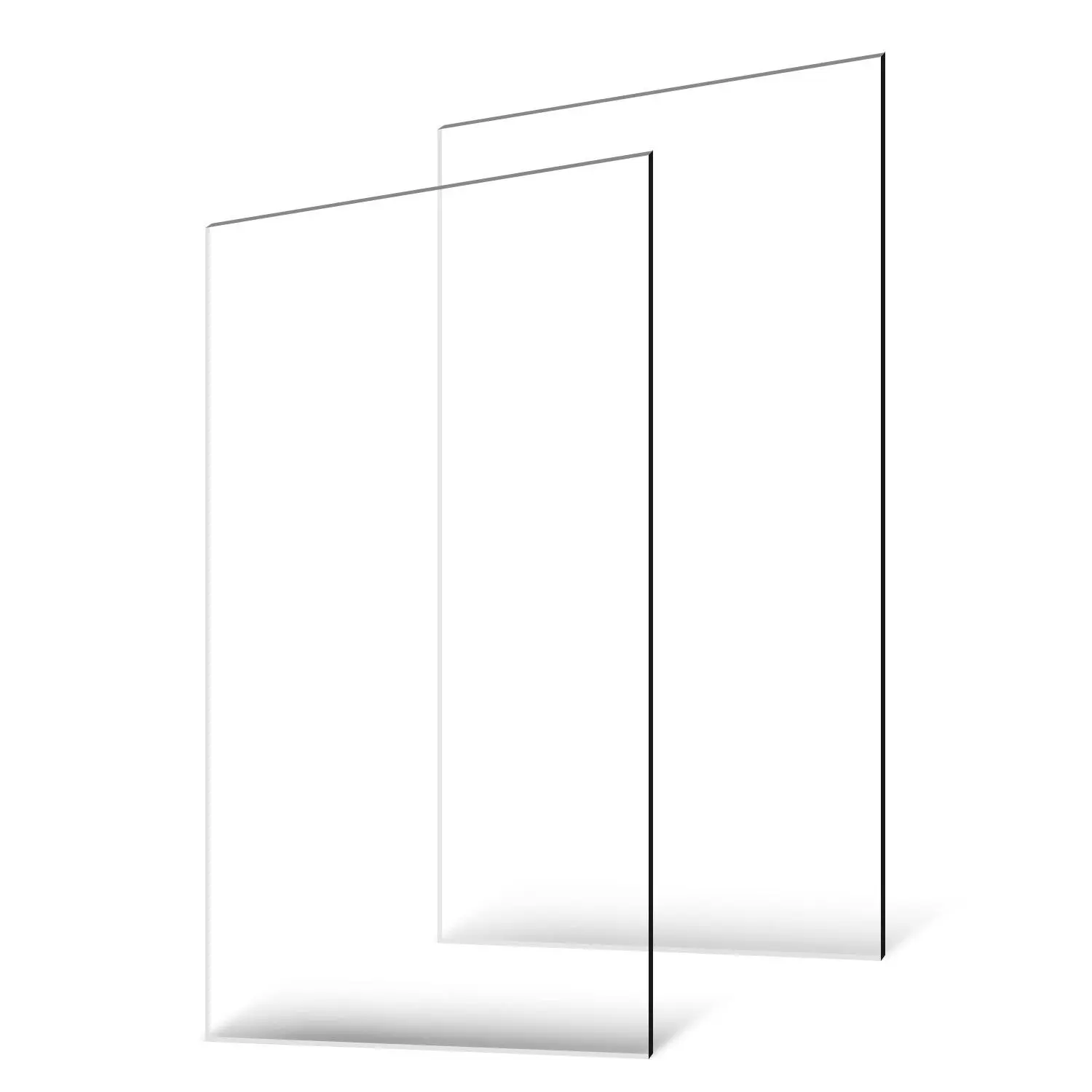 VEVOR Plexiglass Acrylic Sheets, 2-Pack Plastic Sheet, 24x 48 Inch 1/8 Inch Thick Clear Plastic Cast Transparent Glass for Crafting Projects, Replacement Picture Frame Glass, DIY Display, Easy to Cut