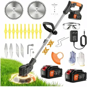 Weed Wacker   - Electric Weed Trimmer with 2X 21V  3 in 1 Stringless Lightweight Grass /Weed Trimmer/Grass Edger.Suitable for Gardens, patios,and lawns. ( Black)