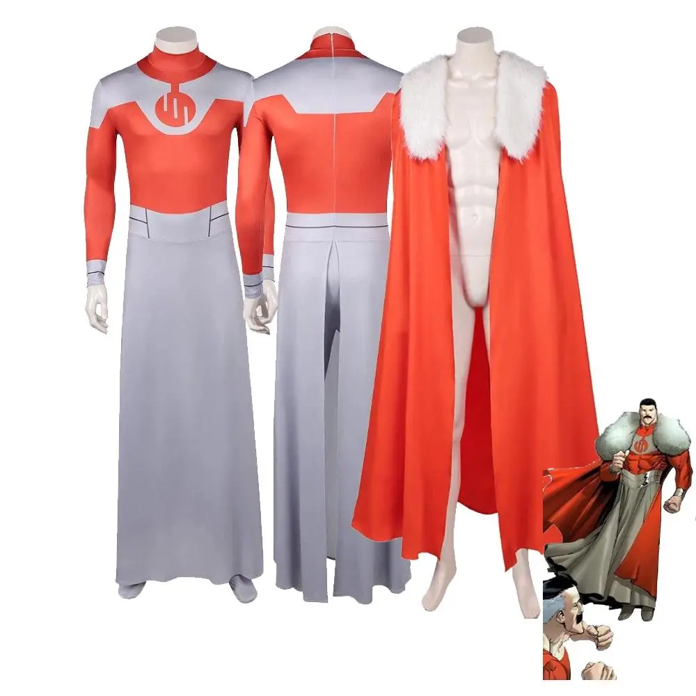 Thragg Character Costume for Adults, Full-Body Polyester Fabric Jumpsuit with Cloak for Halloween & Carnival, Multi-Size XXL, Invincible Thragg, Thragg Theme