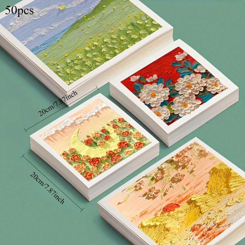 Square Canvas Board, 100pcs/set DIY Painting Canvas Board, Multifunctional Art Material for Painting, Drawing, Crafting, Art Supplies, Artist Supplies