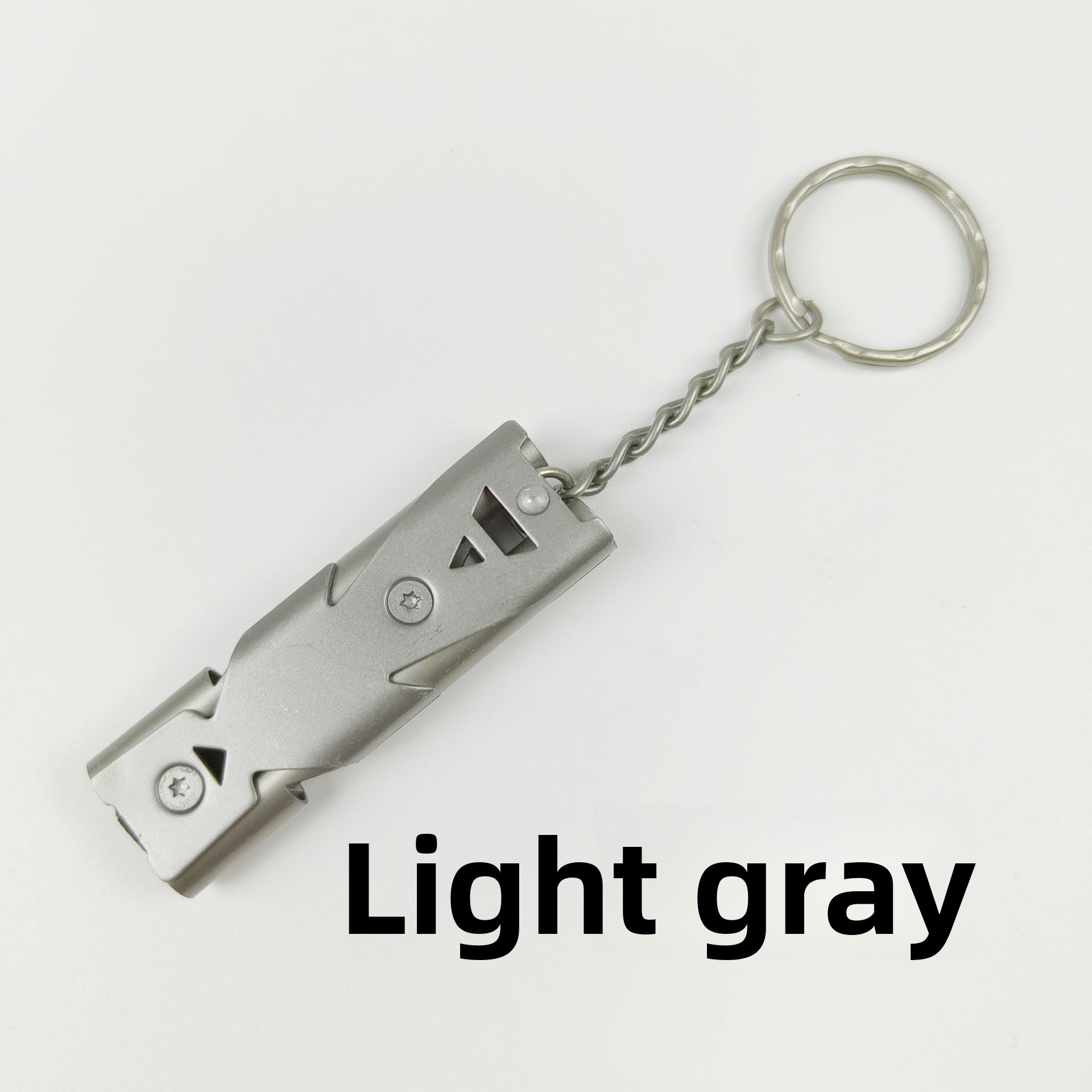 Survival whistle, double-barreled blast whistle Outdoor rescue whistle Stainless steel high-frequency earthquake rescue whistle high decibel