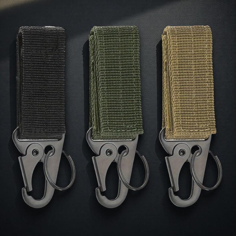 Nylon Keychain, Outdoor EDC Gear Hook, Multifunctional Buckle for Backpack Belt, Durable Lightweight Quick Release Keychain for Outdoor