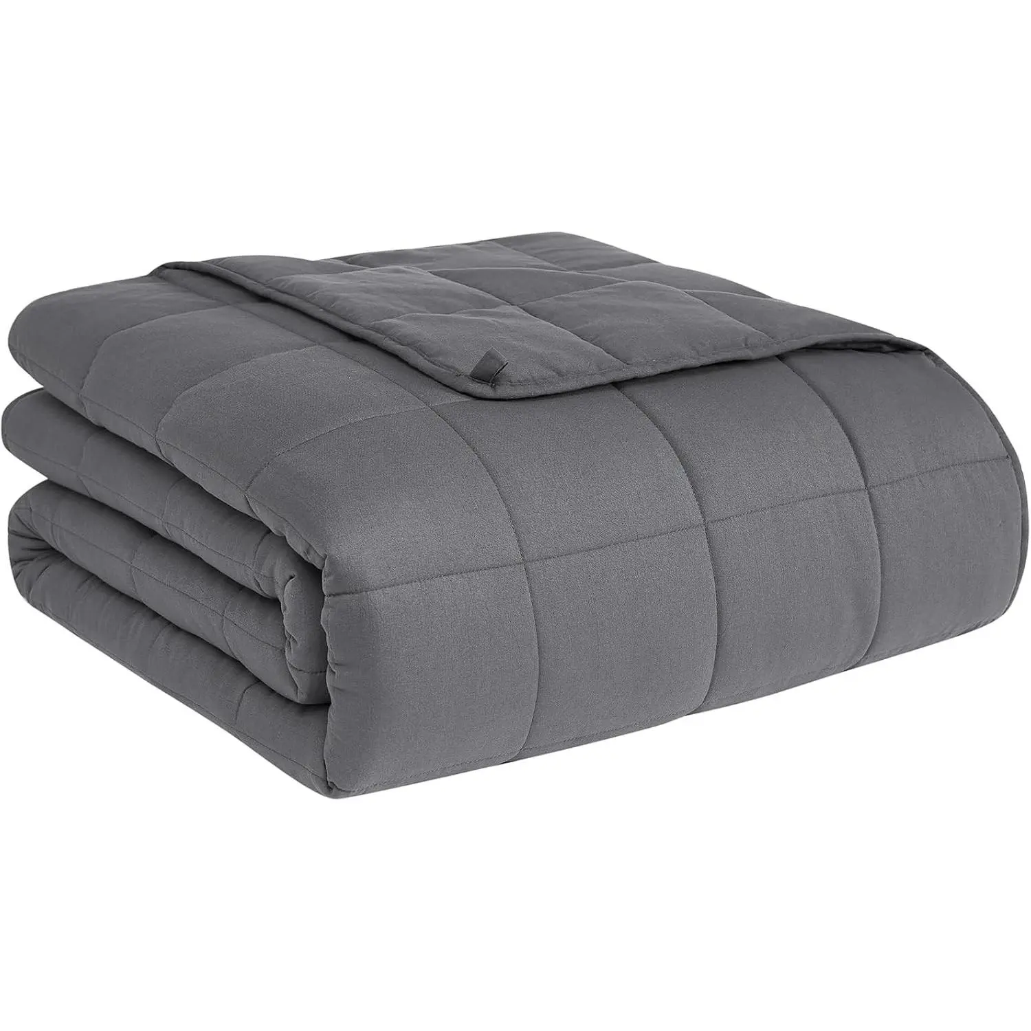 CuteKing 15lbs Weighted Blanket for Adults 48"x72" Full Size Grey, Fits 140-150lbs, Premium Glass Beads Soft Thick Blanket for Cooling & Heating All Season Use