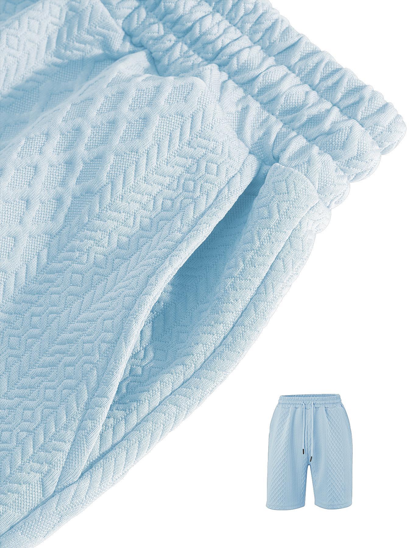 Men's Solid Polo Shirt & Drawstring Waist Shorts Set, Cozy Breathable Two-piece Outfits for Daily Outdoor Wear, Men Clothes for Summer.It is recommended to buy one size larger. Men's Solid Polo Shirt & Drawstring Waist Shorts Set, Cozy Breathable Two-piece Outfits for Daily Outdoor Wear, Men Clothes for Summer.It is recommended to buy one size larger.