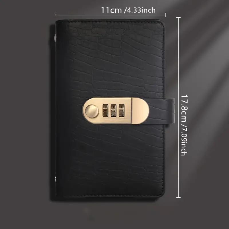 A6 Savings Notebook with Lock, 1 Count Small Cash & Finance Notebook, Savings Challenge Planner for Storing Money and Important Information