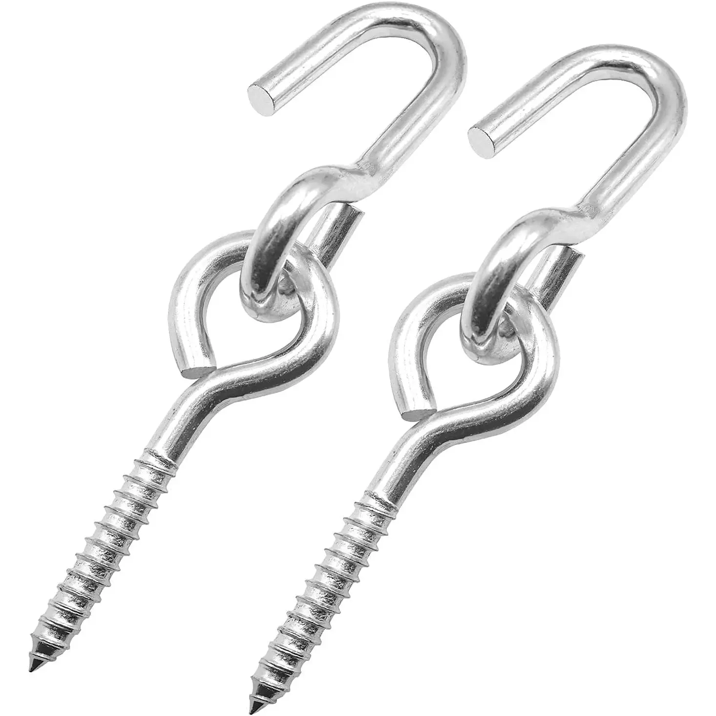 2 Packs Heavy Duty Hooks for Hanging, Hammock Hooks, Eye Bolt Screws, Indoor Outdoor, Load Capacity 550 LBS
