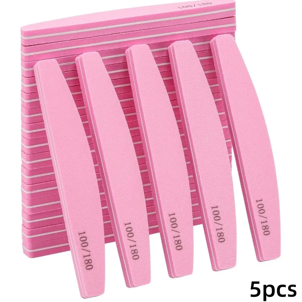 5/10 Pcs Nail Buffer Set, 100/180 Grit Dual-Sided Nail Blocks, Washable Acrylic Natural Gel Nails, Manicure Pedicure Tools for Salon Quality Finish Nail Care