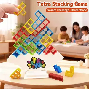 Trendy Tetris Balancing Block Game, Fun Educational Toy for Kids, Enhances Spatial Thinking and Hand-Eye Coordination, Perfect for Home and Parties