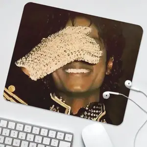 Michael Jackson Glove Graphic mouse pad,Office Desk Keyboard Mat, Computer Desk Pad with Non-Slip Rubber Base & Stitched Edge for Home & Office Gaming