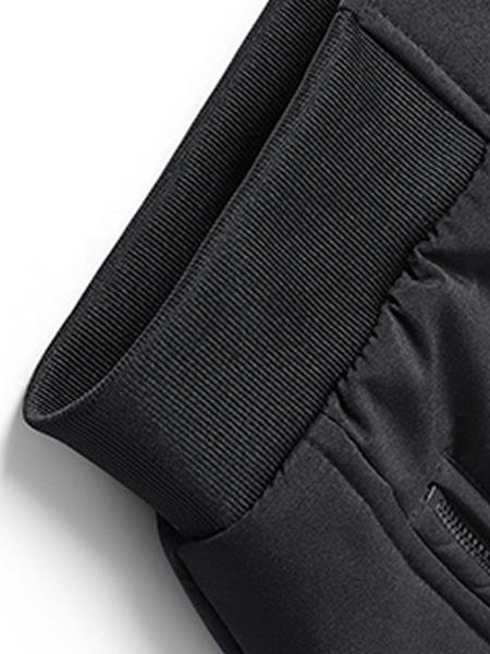 Men's Solid Color Zip Up Thermal Lined Jacket, Regular Fit Casual Long Sleeve Outerwear for Fall & Winter, Men's Clothes for Daily Wear