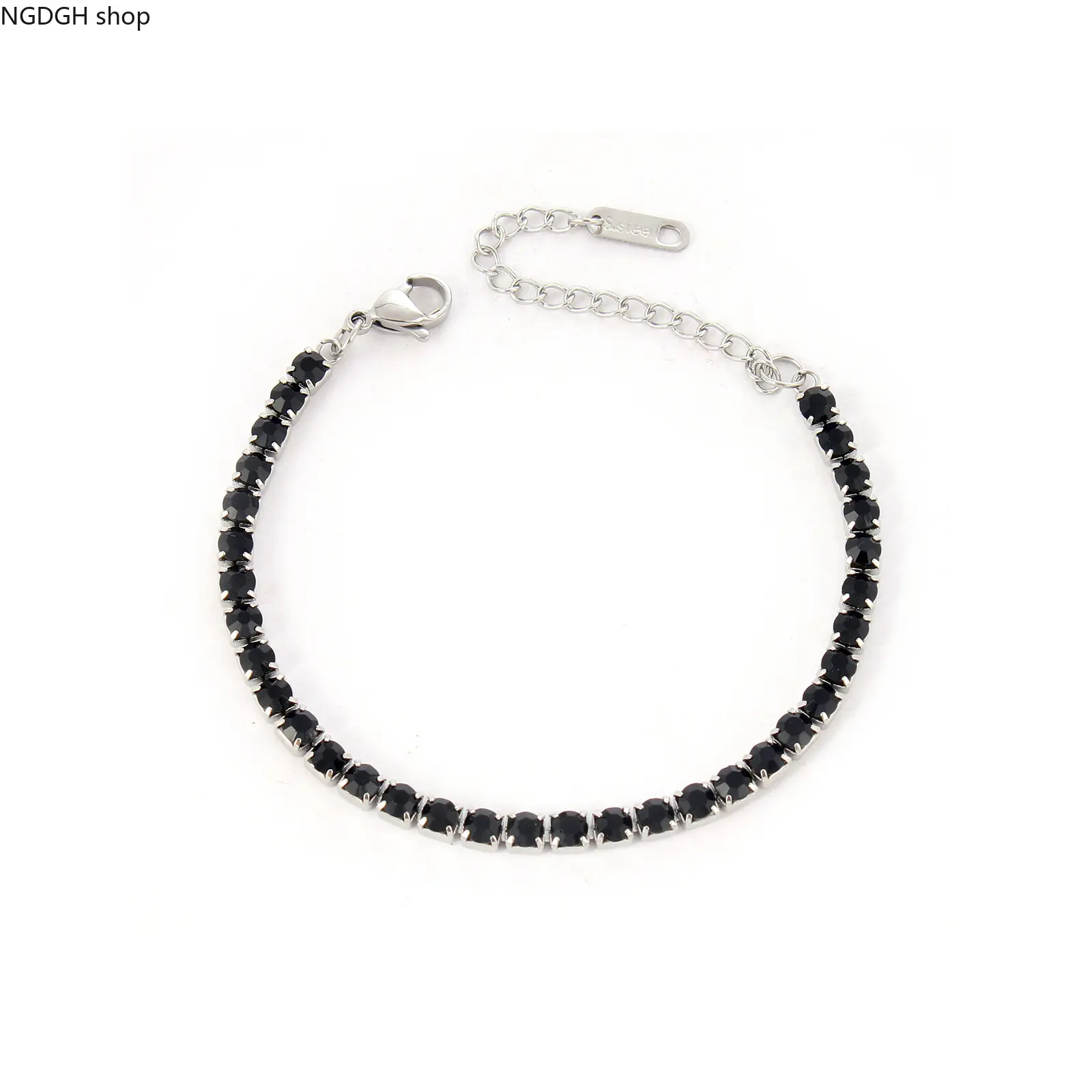 Elegant Link Bracelets for Female, Silver Tone with Sparkling Stones and an Adjustable Chain for Daily, Casual and Formal Wear, Crystal Tennis Link, Casual Wear, Sparkle Stones, Link Pattern