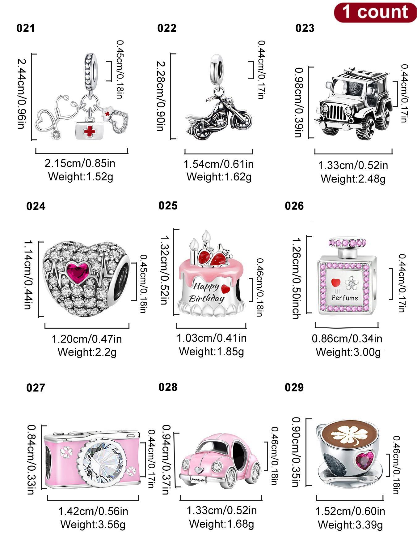 Women's Elegant Vintage Beaded Charm Beads, 1 Count Cute Mixed Style Travel Theme Fashionable Charms Beads for Bracelet & Necklace, Fashion Accessories, Fashion Jewelry for Women & Girls