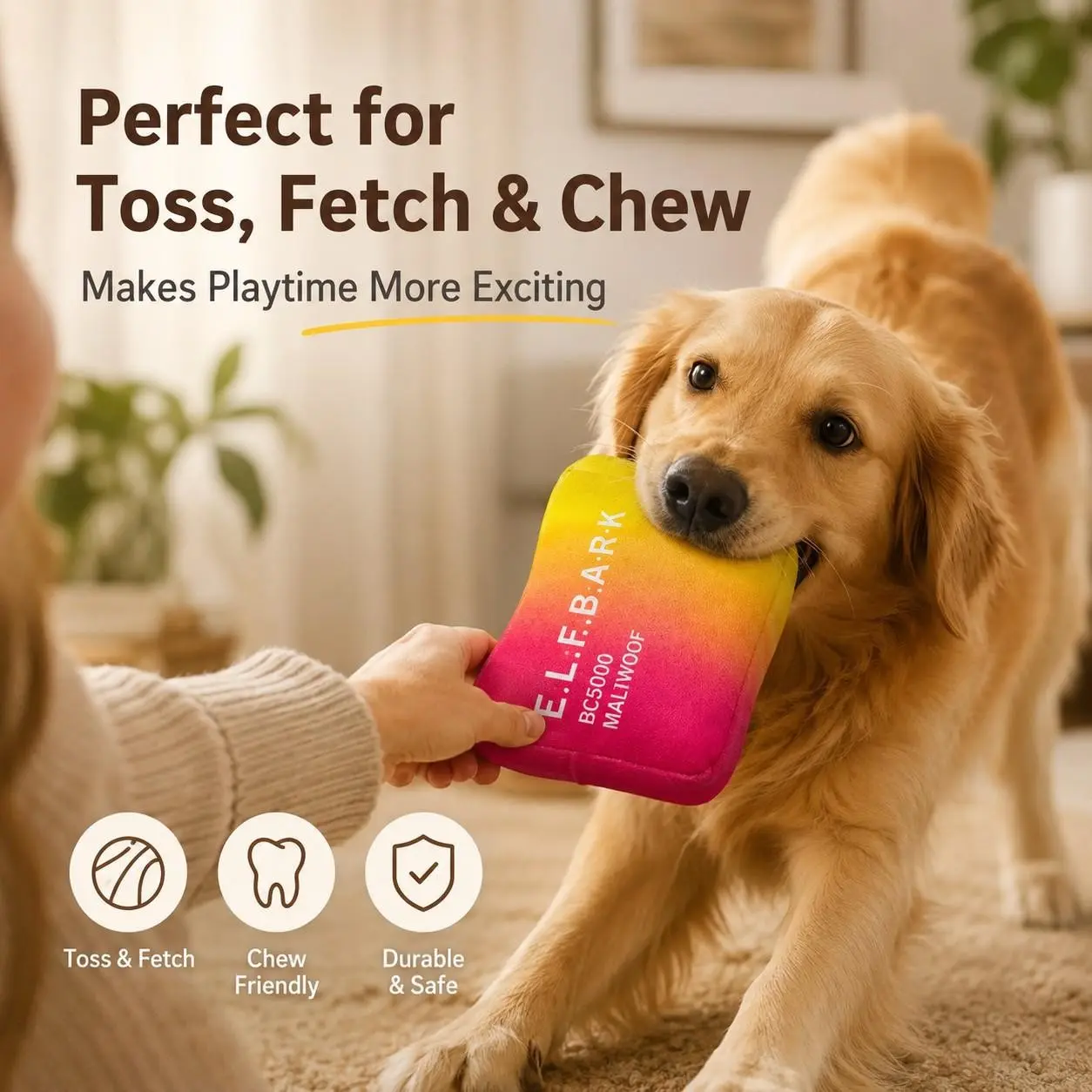 Interactive Dog Toy Mimicking Electronic Cigarette Shape, Fun Sound-Producing Toy for Puppies & Adult Dogs, Suitable for Small, Medium, Large Breeds