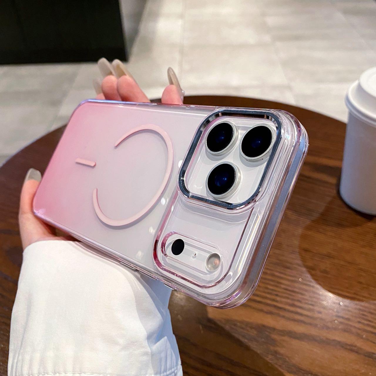 Gradient Transparent Magnetic TPU Cellphone Protective Case - Shockproof,  Anti-Scratch, Strong Magnet, Metal Lens Protection, Compatible with iPhone  17/16/15/14 Pro Max Mobile Phone Accessories - TikTok Shop