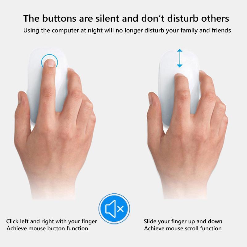 Wireless Bluetooth Computer Mouse Magic Dual-Mode Silent Rechargeable Touch Slim Ergonomic PC Mice
