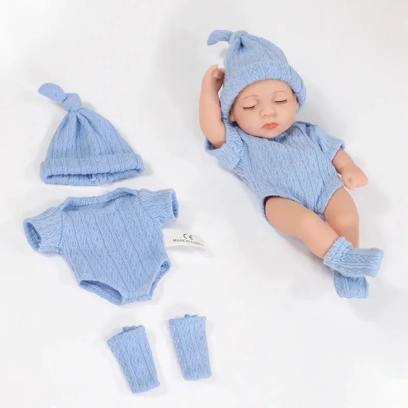 Cute 20cm (7.87in) Mini Reborn Vinyl Doll, Full Waterproof Soft Toy, Kids' Birthday Gift (Toys & Hobbies, Soft Dolls Category)