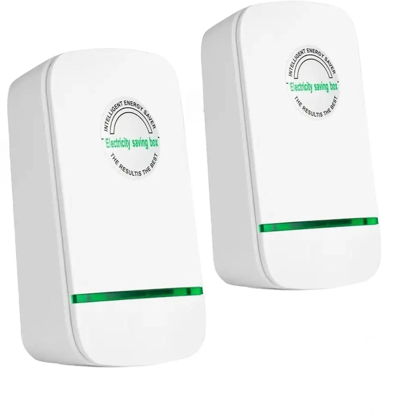 New Universal Energy-Saving Box, Reduce Electricity Bills, Efficient Energy Management, Plug-And-Play, Power Factor Corrector, Home and Office Use, 2pcs