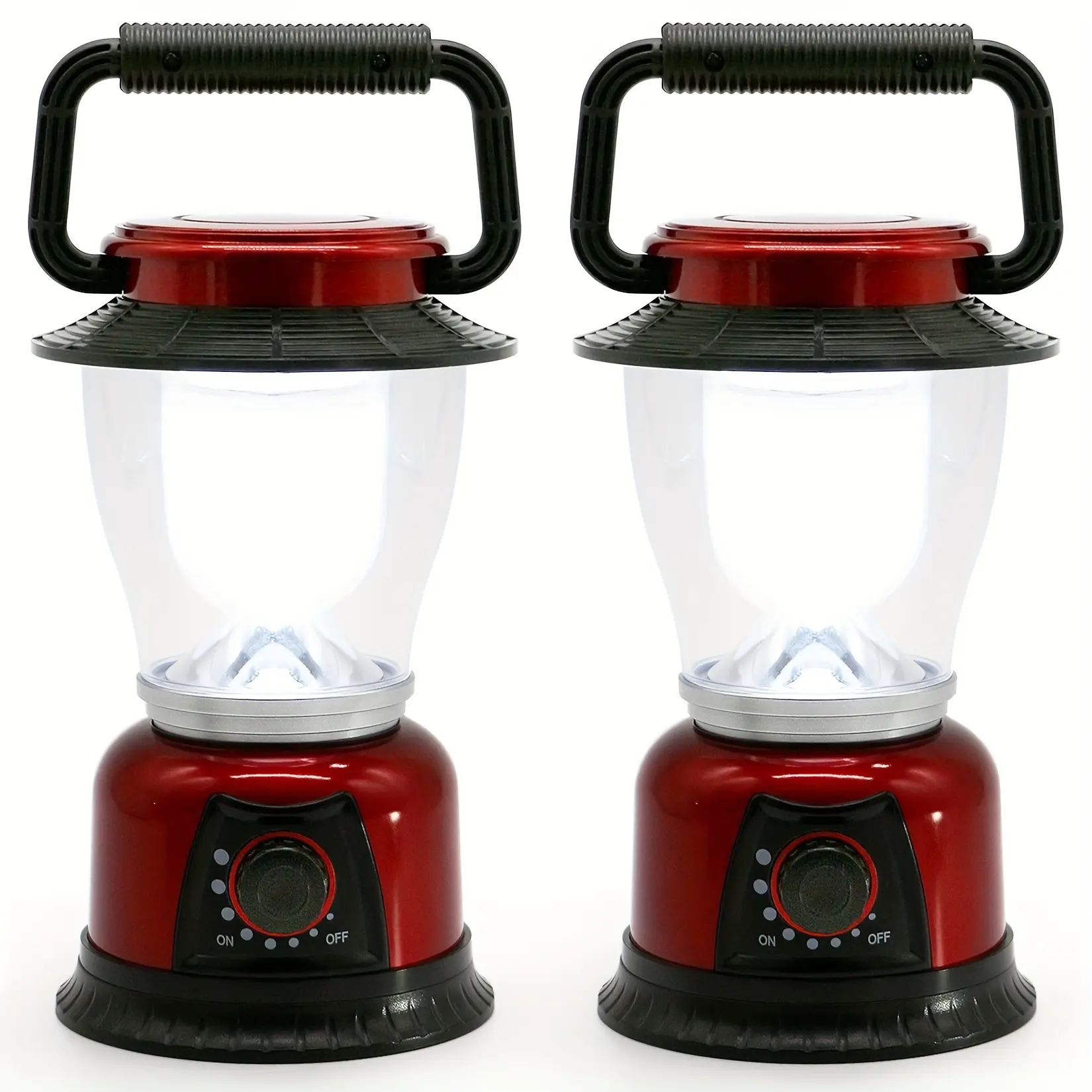 2pcs LED Lantern Power Retro Battery Powered Camping Light, COB Brightness Dimmable Camping Lamp Hiking, Fishing, Repairing And Emergency Lighting