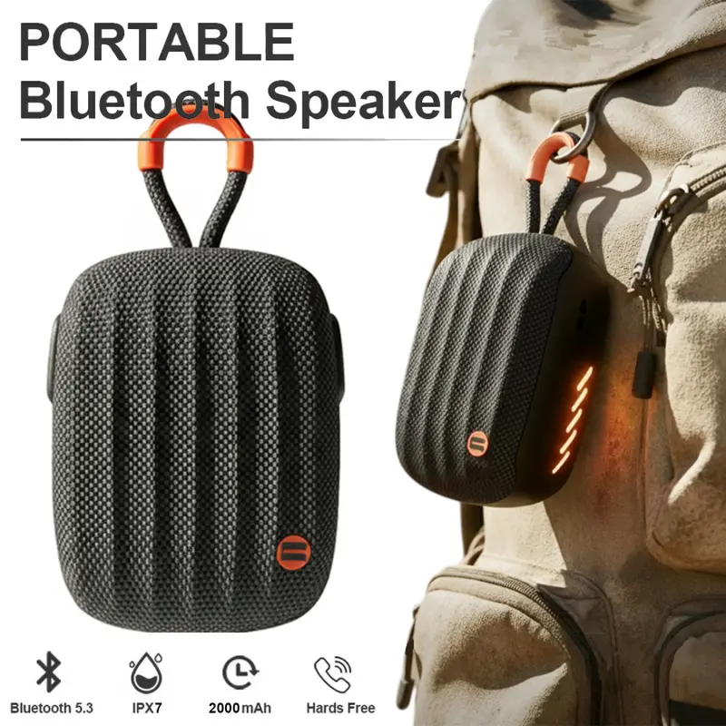 Portable Bluetooth-compatible Speaker, Wireless Bike Speaker, Ipx7 Waterproof, 2000mah Battery, Ideal for Hiking, Camping, Outdoor Activities