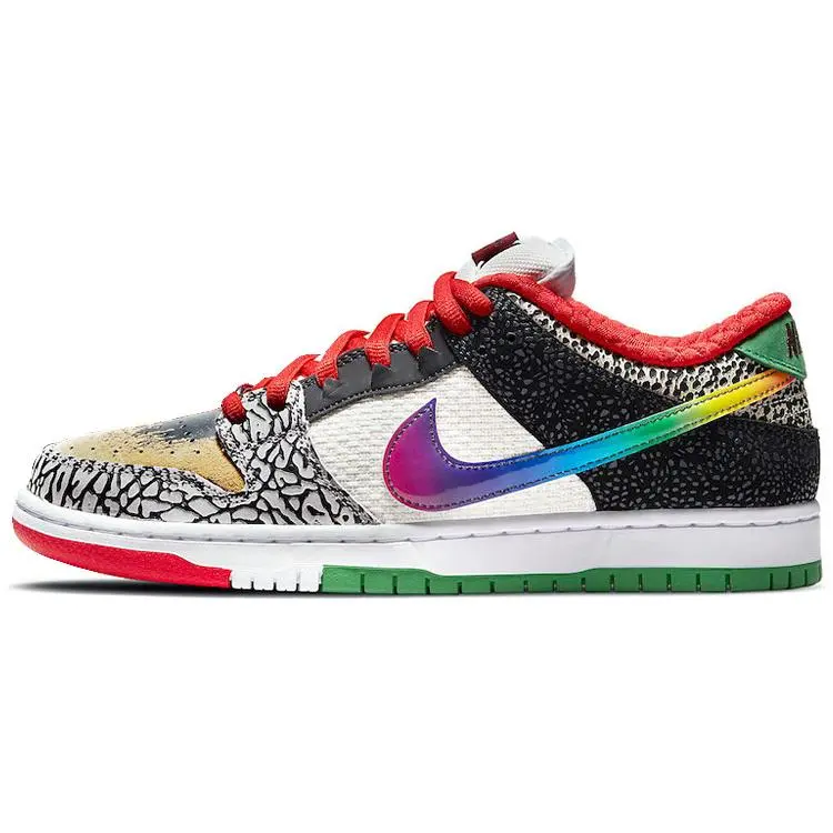Nike Dunk SB Pro QS What The Paul Multicolor Patchwork Low-Top Skate Shoes Unisex Verifiable, with credentials and supporting global authentication
